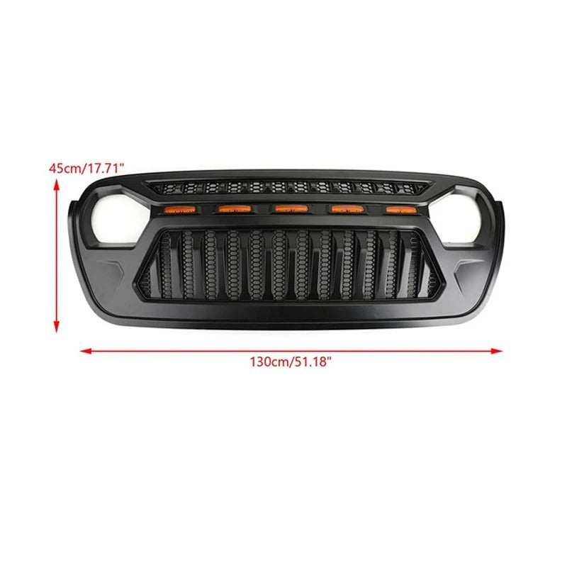 Black Front Grill (JL) For Jeep Wrangler