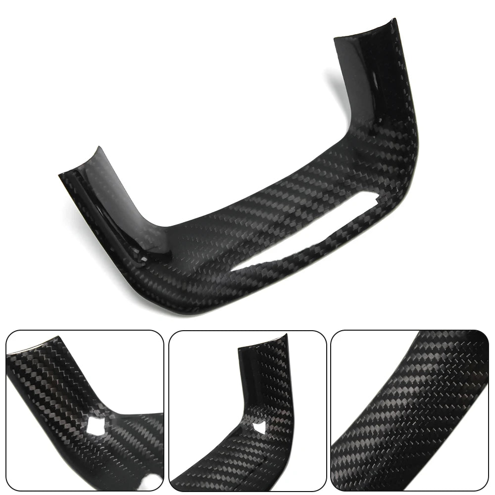 Carbon Fiber Bottom Steering Wheel U Shape Cover Trim For Ram TRX