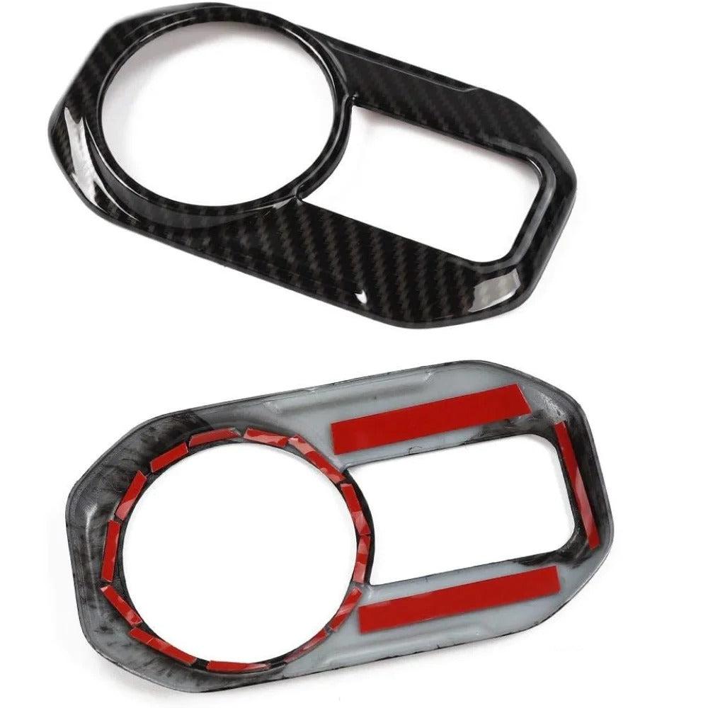 ABS Carbon Fiber Headlight Switch Button Cover Trim For Jeep Wrangler