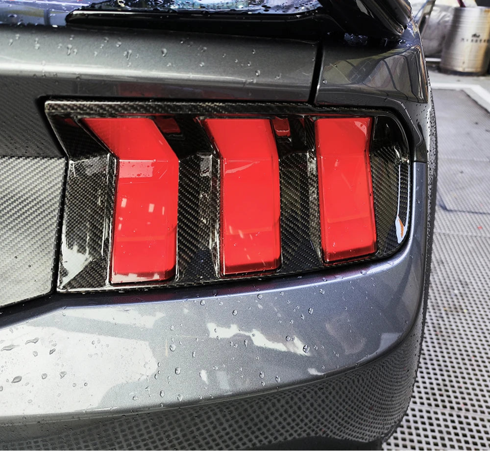 Carbon Fiber Tail Light Cover For 2024 Mustang