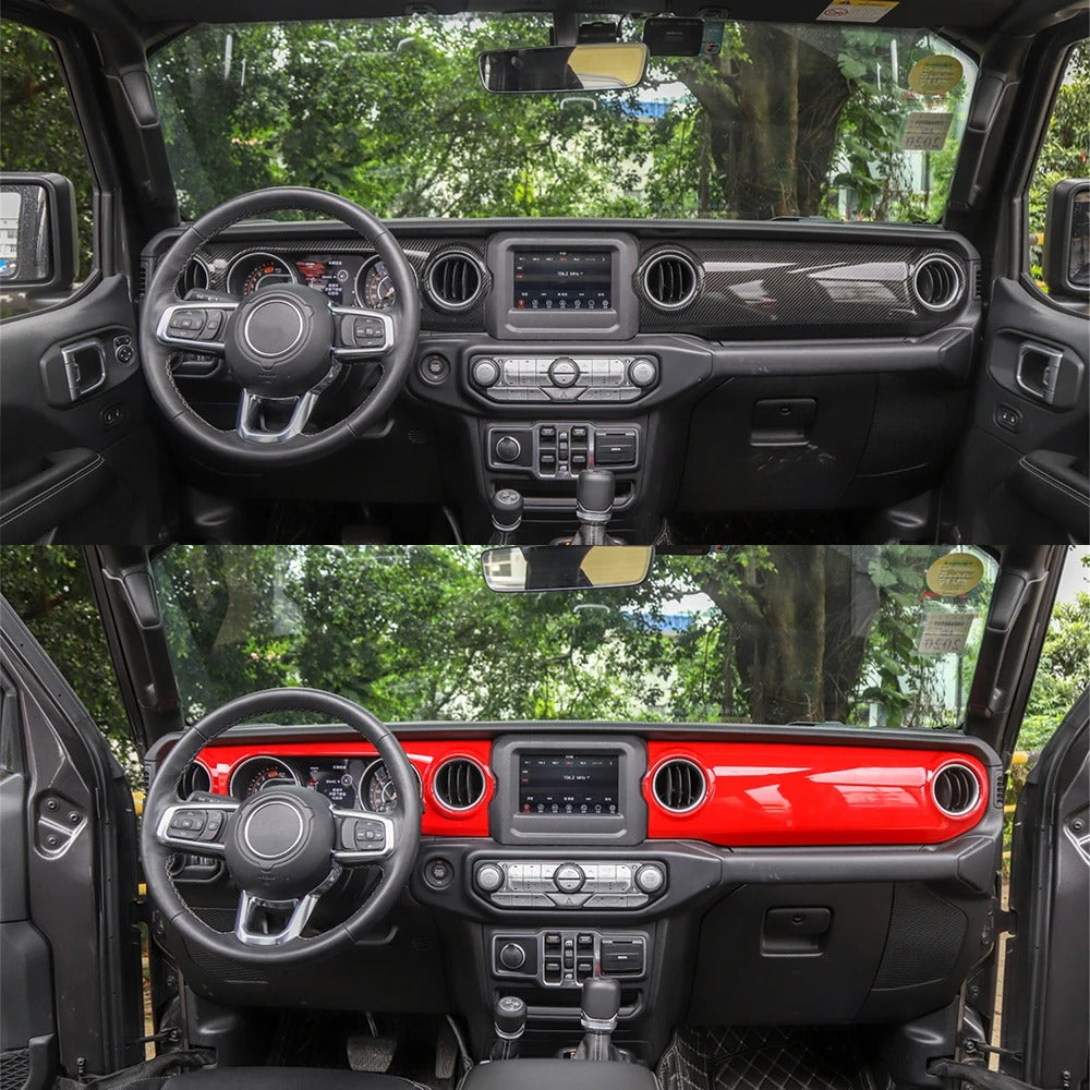 ABS Carbon Fiber Interior Kit Cover For Jeep Wrangler