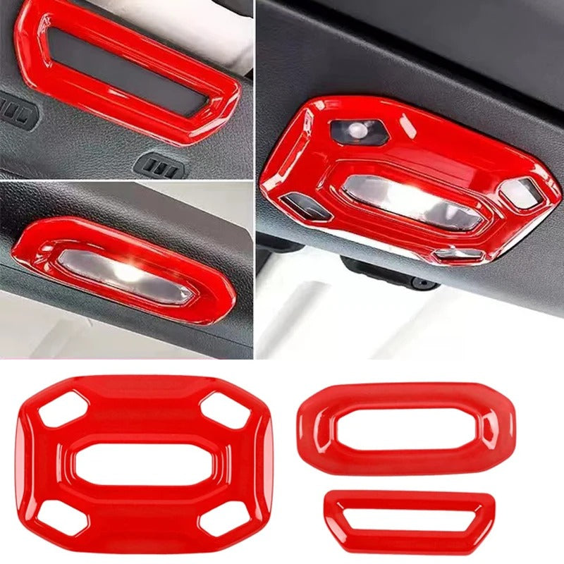 ABS Carbon Fiber Top Reading Lights Cover For Jeep Wrangler