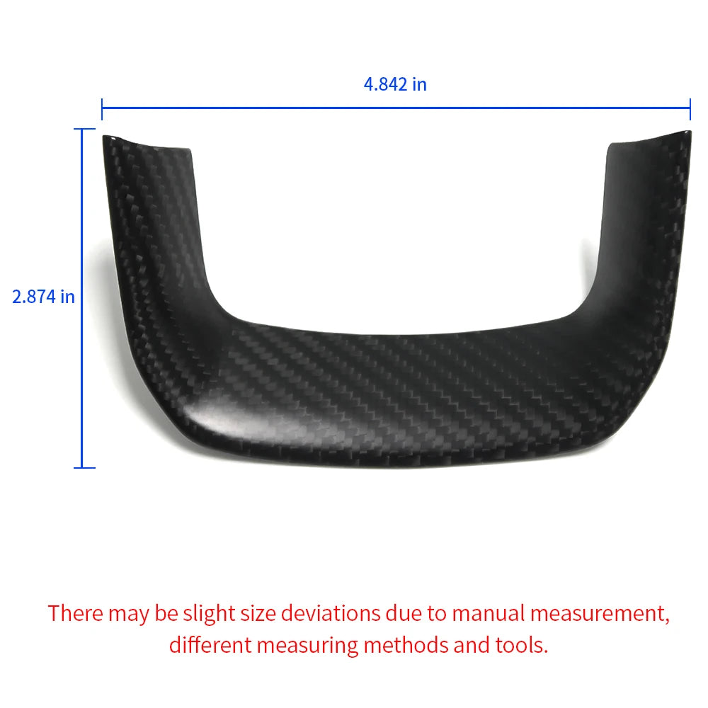 Carbon Fiber Bottom Steering Wheel U Shape Cover Trim For Ram TRX