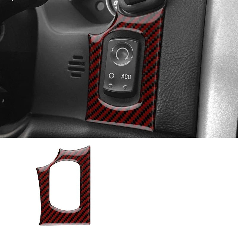 Carbon Fiber Car Ignition Button Panel Cover Trim For C6 Corvette