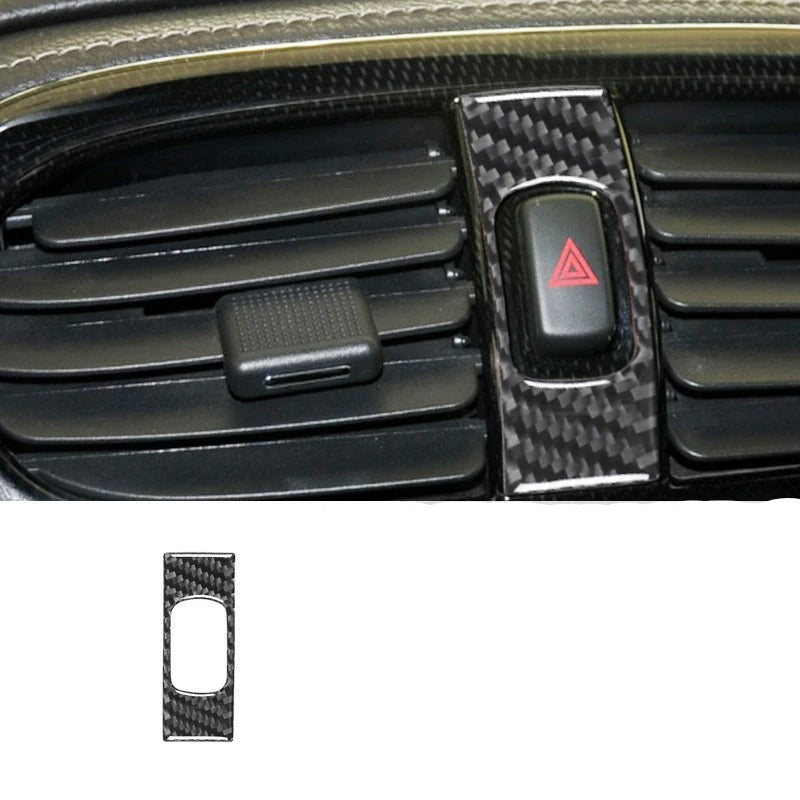 Carbon Fiber Center Air Outlet Vent-Navigation Panel Sticker Trim For C6 Corvette