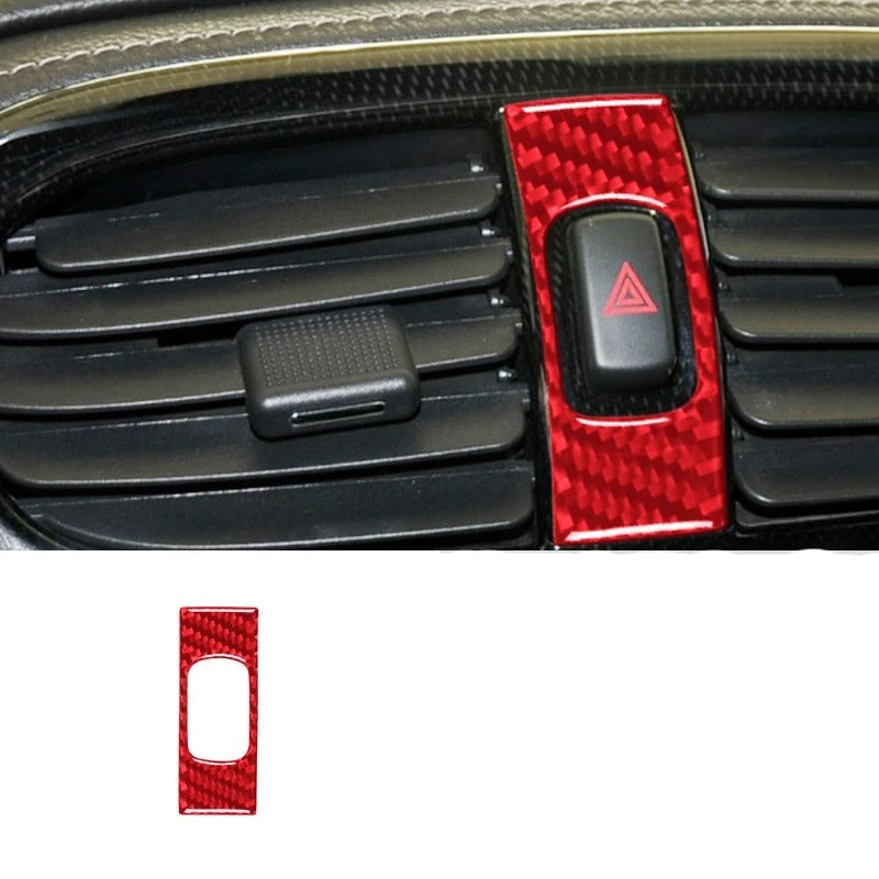 Carbon Fiber Center Air Outlet Vent-Navigation Panel Sticker Trim For C6 Corvette