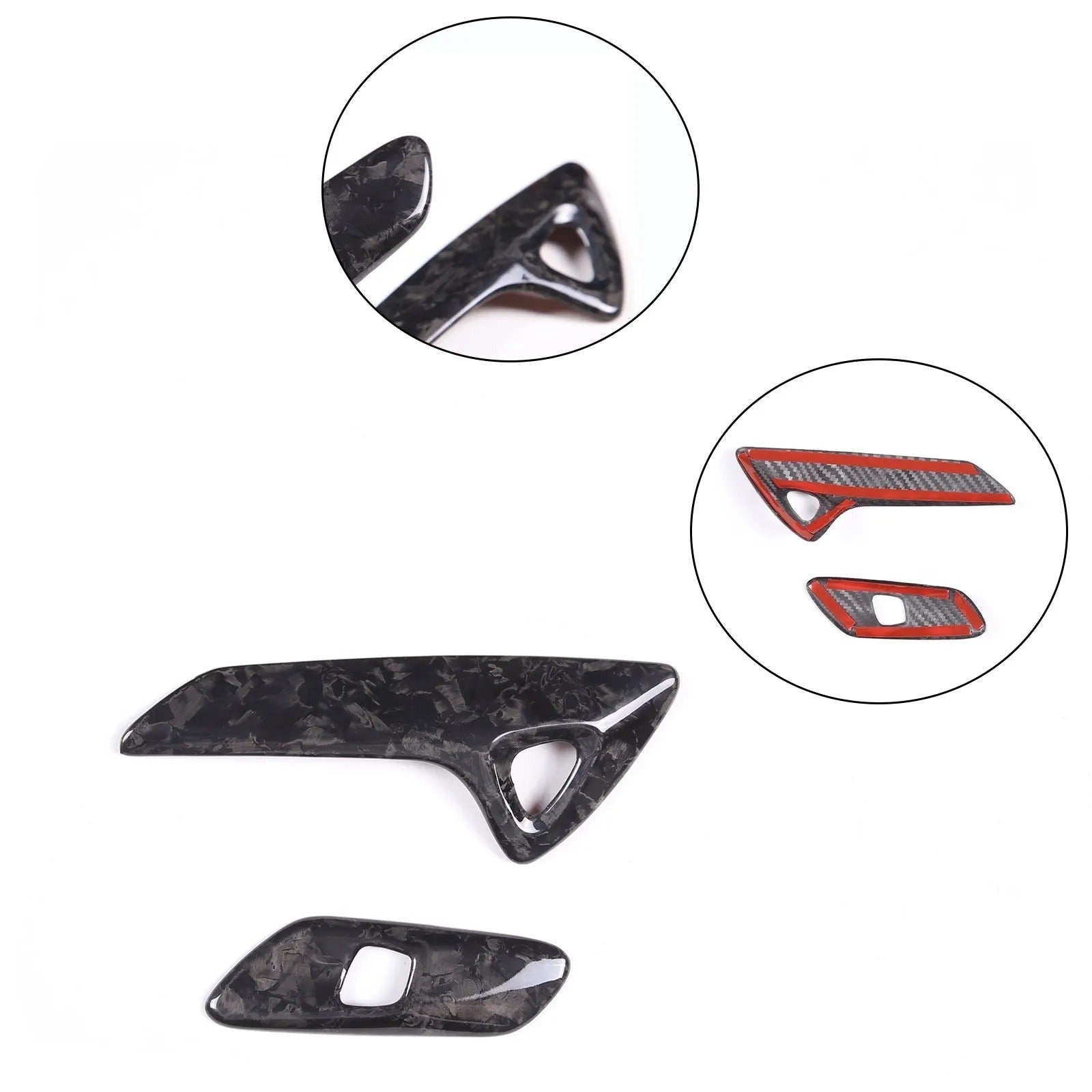 Carbon Fiber Door Handle Cover Trim For C7 Corvette