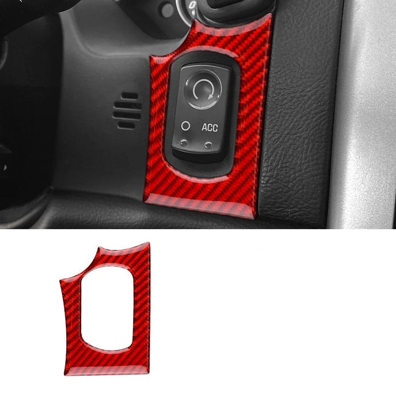 Carbon Fiber Car Ignition Button Panel Cover Trim For C6 Corvette