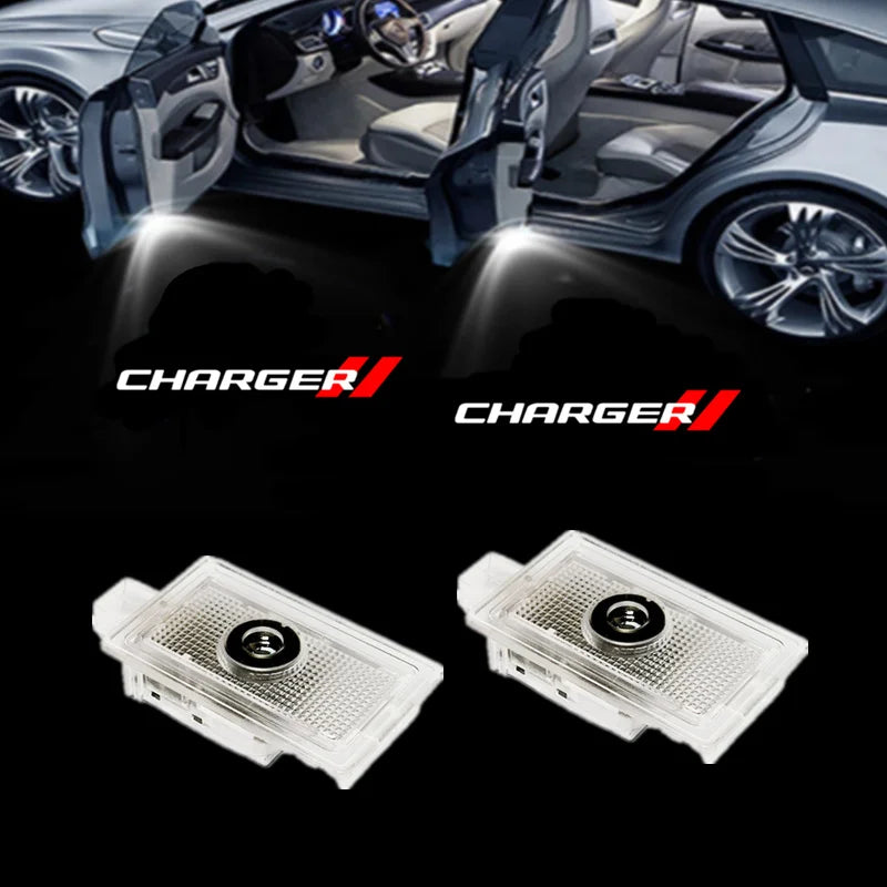2PCS Led Car Door Laser Projector Welcome Lamp For Dodge Charger